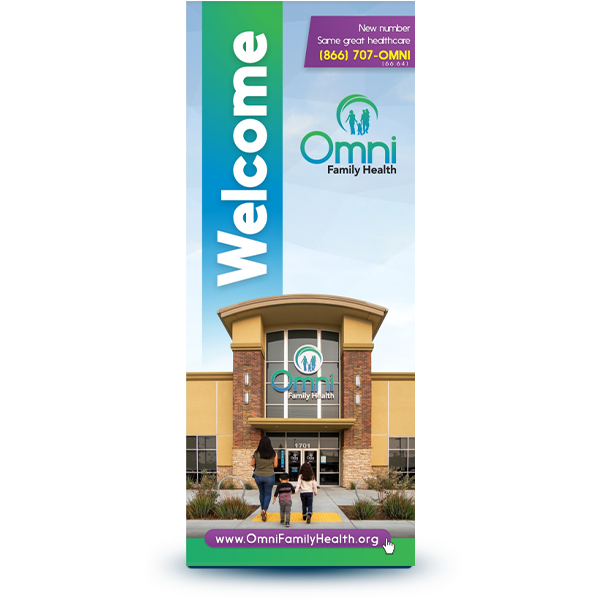 Cover of Omni's Welcome brochure.